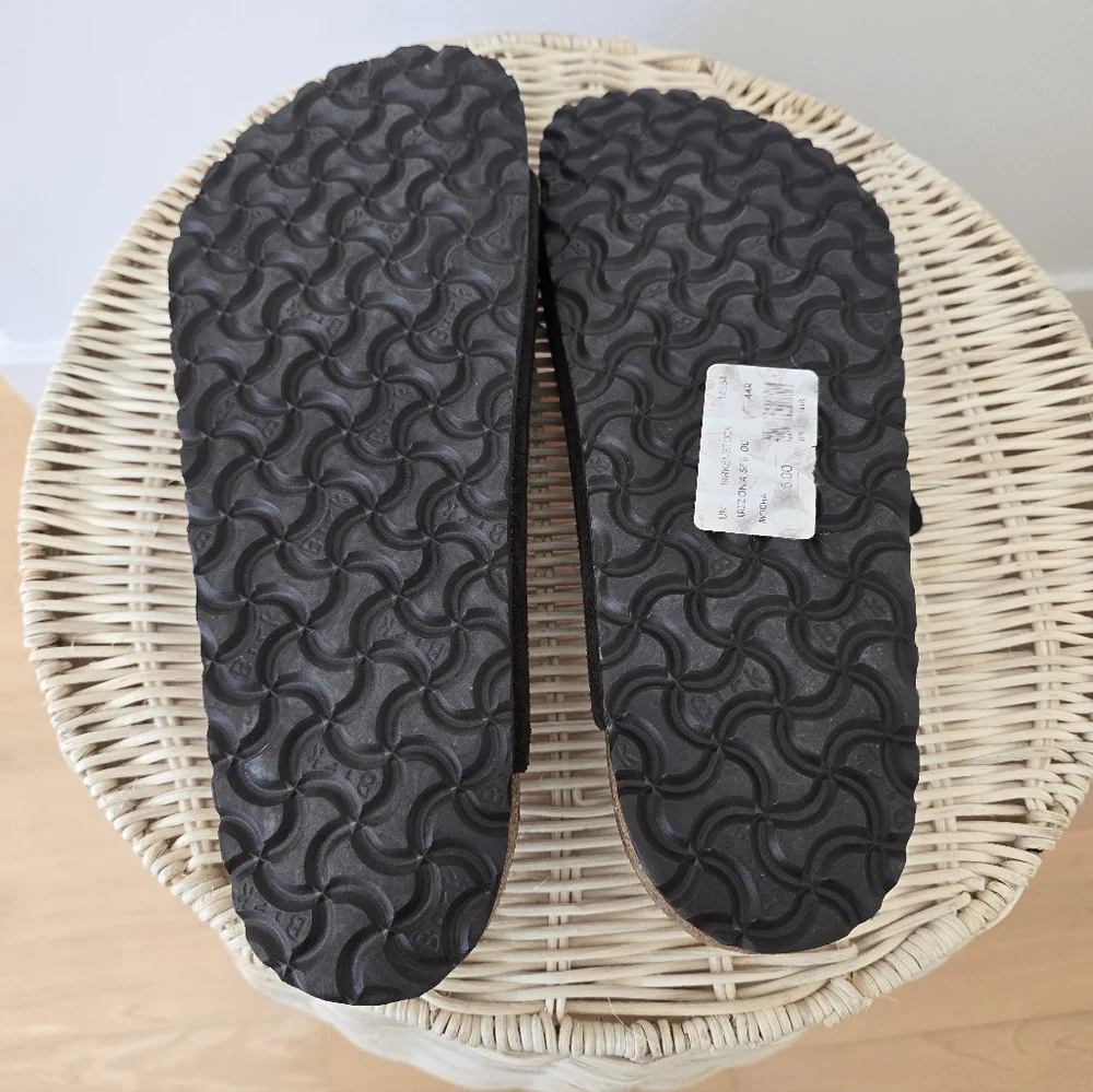 Birkenstock Arizona Soft Footbed Suede Unisex Sandal Mocha 44R EUC - Picture 7 of 8